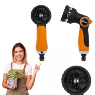 PISTOLET DO WODY DO WĘŻA OGRODOWEGO 8 FUNKCJI REGULOWANY ZRASZACZ OGRODOWY