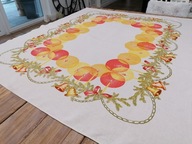 LNIANY ŚWIĄTECZNY OBRUS ŚWIECE DZWONKI 125 x 163 NR.3