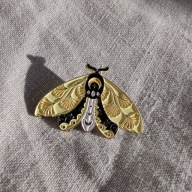 Piękna broszka boho ćma nocny motyl biżuteria na prezent (B21)