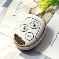 Biało-złote etui na kluczyk Ford Fiesta Mondeo Focus Ka Fusion C-MAX S-MAX