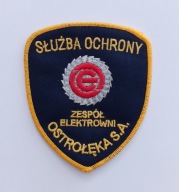 emblemat - naszywka ochrona - SŁUŻBA OCHRONY - ZESPÓŁ ELEKTROWNI