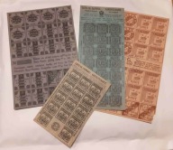 Kartki żywnościowe na chleb i ziemniaki z okresu I Wojny Światowej 1916r.