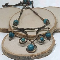 Apatyt...Naszyjnik handmade z pięknego apatytu i miedzi patyna