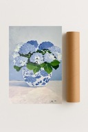 Plakat bez ram 40x50cm Błękitna Elegancja Abstrakcja Modern Design Hit