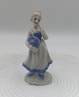 Dziewczyna z kapeluszem - piękna porcelanowa figurka - vintage