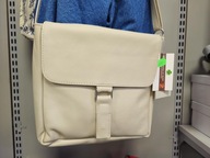 Torebka listonoszka raportówka skóra beżowa mała !!!