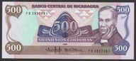Nikaragua 500 cordobas 1985 - Ruben Dario - stan bankowy UNC