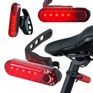 Lampka tylna rowerowa LED USB MOCNA wodoodporna 4 tryby oświetlenie rower