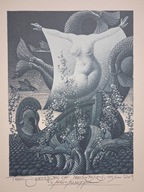 *KP* Kowalczyk Wojtek "The Silence of Mermaids", serigrafia, 2019