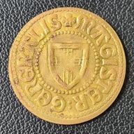 Moneta kolekcjonerska krzyżacka, złoty kwartnik moneta zakonu krzyżackiego