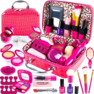 ZESTAW KOSMETYKÓW DO MAKIJAŻU MALOWANIA KOSMETYKI KUFEREK DLA DZIEWCZYNKI