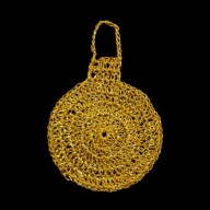 Zawieszka ozdoba szydełkowa na choinkę Bombka złota (Z235)