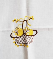 BIEŻNIK LNIANY Z HAFTEM ŚWIĄTECZNYM NA WIELKANOC