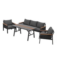 ZESTAW KOMPLET MEBLI OGRODOWYCH OGRÓD ZIMOWY TARAS MEBLE PATIO ANTRACYT