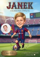 Karykatura ze zdjęcia cyfrowa A3 prezent Komunia