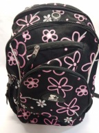 plecak czarny różowy