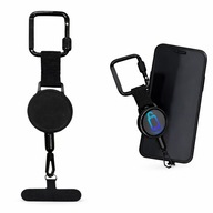 UCHWYT ZWIJANY ANTYKRADZIEŻOWY DO TELEFONU LINKA RETRAKCYJNA SMYCZ ZACZEP