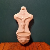 Vintage, Antyczna kropielnica z ceramiki