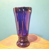 Vintage, Piękny wazon z kobaltowego szkła w stylu Art-Deco