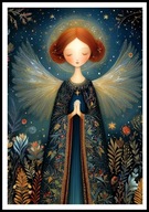 A2 OBRAZ PLAKAT ANIOŁ, PLAKAT Z ANIOŁEM, ANIELSKIE SKRZYDŁA, ANIELICA, NR9