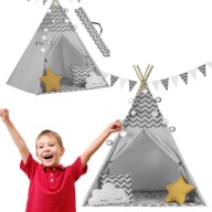 TIPI NAMIOT TEEPEE WIGWAM DLA DZIECI GIRLANDA PODUSZKI STABILIZATOR NUKIDO