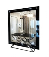 PRZEPIĘKNE OGROMNE CZARNO SREBRNE LUSTRO