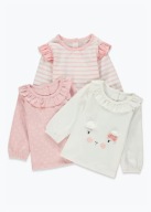 Matalan 3pack długi rękaw bluzka niemowlęca 62 cm