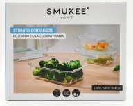 SMUKKE POJEMNIKI DO PRZECHOWYWANIA Z POKRYWKAMI 370 ml / 640 ml / 1040 ml