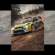 Plakat Motoryzacyjny Ford Focus RS WRC A4 (21 x 29,7 cm) Dekoracja Ścienna