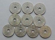 DANIA 25 ORE 1973-1986 MAŁGORZATA II ZESTAW 10 SZT.