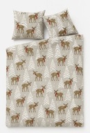 POŚCIEL HOME & YOU z mikrofibry z motywem świątecznym sarenki sarny