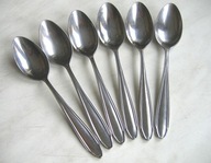 Gerlach wz. BAKELIT : ŁYŻECZKI do HERBATY w litej stali 6 sztuk ... !!!