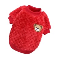 "Miś na Cztery Łapy" – Puchaty Sweterek Dla Psa z Uroczym Haftem