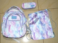 Backup, pióra, plecak szkolny, worek, piórnik - zestaw