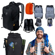 PLECAK TURYSTYCZNY TREKKINGOWY GÓRSKI 25L MĘSKI DAMSKI MOCNY W GÓRY CZARNY