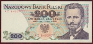 200 zł. 1979 r. ser. AZ UNC PIĘKNY - RZADKOŚĆ !!!!!!!!