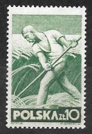 ROCZNIK 1947 Fi 438e** zielony pap.z !!! RZADKI PAPIER gw/opis