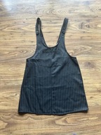 Pull&bear spódnica na szelkach czarna elegancka