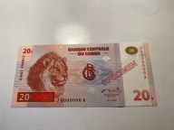 Kongo - 20 franków - 1997 - specimen - UNC