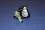 Figurka Zwierzęta PRL Pingwin i Foka