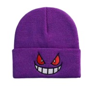 Zimowa czapka dziecięca z mankietem i haftem