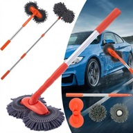 SZCZOTKA MOP DO MYCIA AUTA FELG KÓŁ DACHU TELESKOPOWA DŁUGA RUCHOMA 115CM