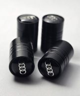 Nakrętki kapturki na wentyle AUDI czarne (4szt.)