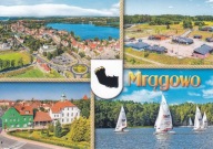 MRĄGOWO - Z LOTU PTAKA - MRONGOVILLE - RATUSZ - ZAWODY ŻEGLARSKIE - HERB