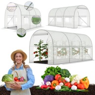 TUNEL FOLIOWY OGRODOWY SZKLARNIA FOLIAK NAMIOT 3x2M 6M² UV-4 OKNA BIAŁY