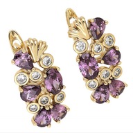 66454 KOLCZYKI 18K POZŁACANE 20/10 MM eleganckie z cyrkoniami