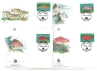 02-FDC-KP14- Wyspy Kokosowe,WWF,1998, Ryby oceaniczne