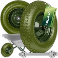 KOŁO KÓŁKO DO TACZKI WÓZKA PEŁNE BEZDĘTKOWE PIANKOWE 8PR 4.80/4.00-8 + OŚ