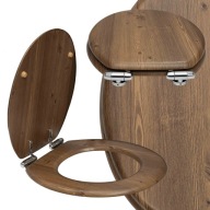 Deska Sedesowa Uniwersalna MDF wolno opadająca brązowa cicha uniwersalna