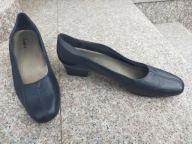 TROTTERS nr 40/10N wygodne i eleganckie granatowe czółenka na słupku